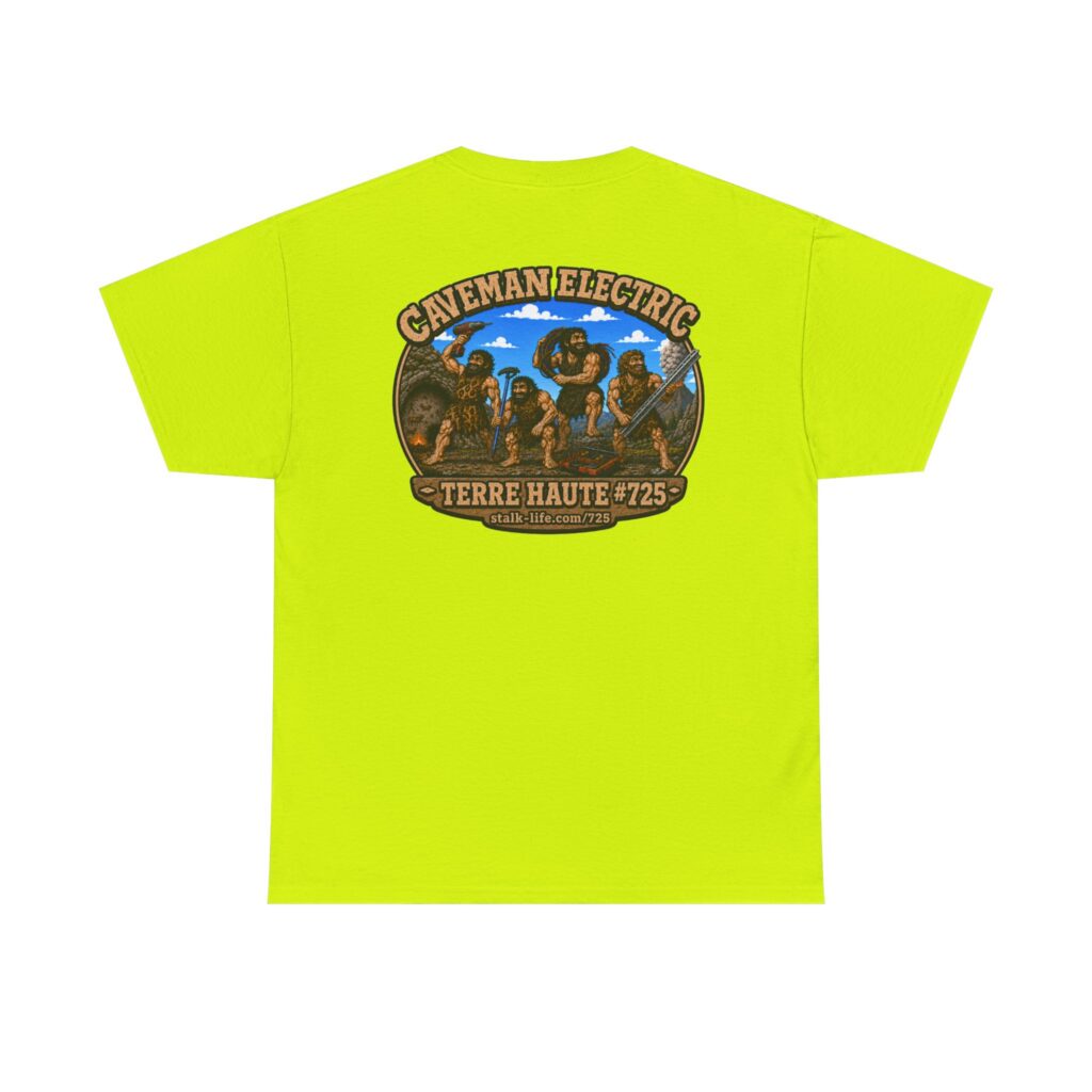 Caveman Electric Shirt | Funny Electrician Graphic Tee